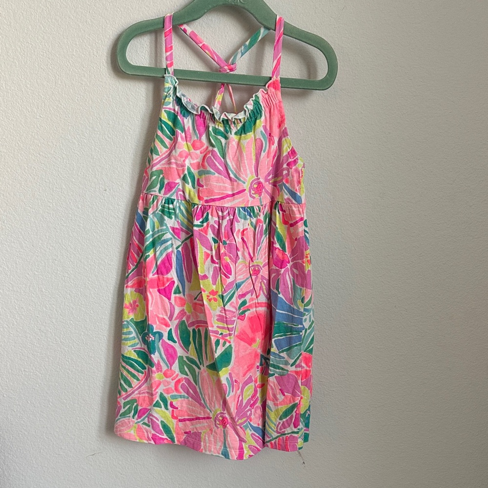 OshKosh B'gosh Pink Floral Sundress with Green and Blue Accents